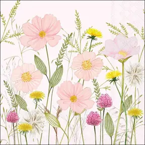 Pastel Flowers Pink Napkins FSC Mix