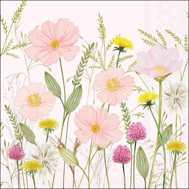 Ambiente Serviettes Pastel Flowers Pink FSC Mix