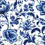 Ambiente Ambiente Napkins Delft Blue florals FSC Mix