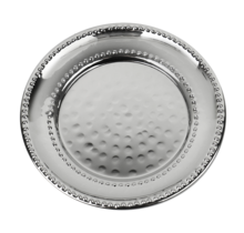 Plateau pour coupe de Kiddouch en acier inoxydable 5 pouces