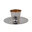 Elygant Mini Hammered 925 Silver-Coated Kiddush Cup Set
