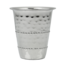 NUA RVS Kiddush beker gehamerd met parelrand 3 inch