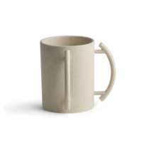 Beige Acrylic Washing Cup with Beige Handles