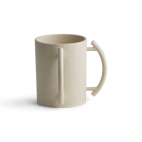 Beige Acrylic Washing Cup with Beige Handles