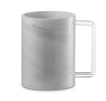 Marble Acrylic Wash Cup with Clear Handles