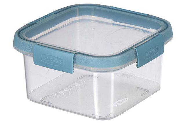 Curver Smart Fresh Eco Vershoudbakje 1,1L – Vierkant, 100% Gerecycled, Lekdicht met Clips