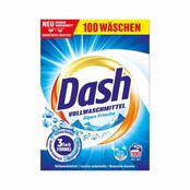 Dash Vollwaschmittel Pulver Alpenfrische 100 WL – Starke Fleckenentfernung, Mikroplastikfrei