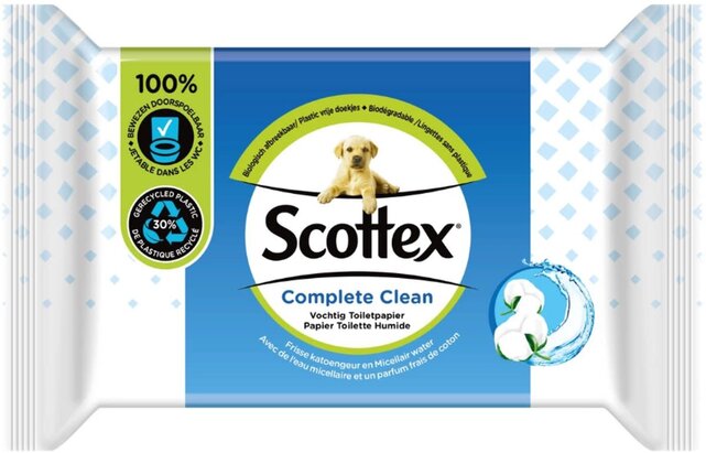 Scottex Complete Clean Moist Toilet Paper 42 Wipes