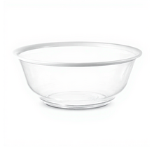 Bol de lavage en acrylique transparent avec bord blanc