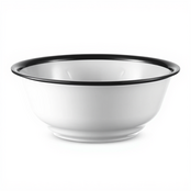 White Acrylic Wash Bowl with Black Rim