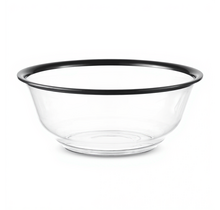Clear Acrylic Wash Bowl with Black Rim