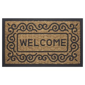 Paillasson Coco Welcome Beige-Noir 45x75 cm