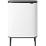 Brabantia Brabantia Bo Touch Bin Hi 60L Weiß – Design Mülleimer mit Soft-Touch Deckel