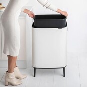 Brabantia Bo Touch Bin Hi 60L Wit – Design Afvalemmer met Soft-Close Deksel