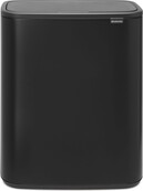 Brabantia Bo Touch Bin Hi 60L Zwart – Design Afvalemmer met Soft-Close Deksel