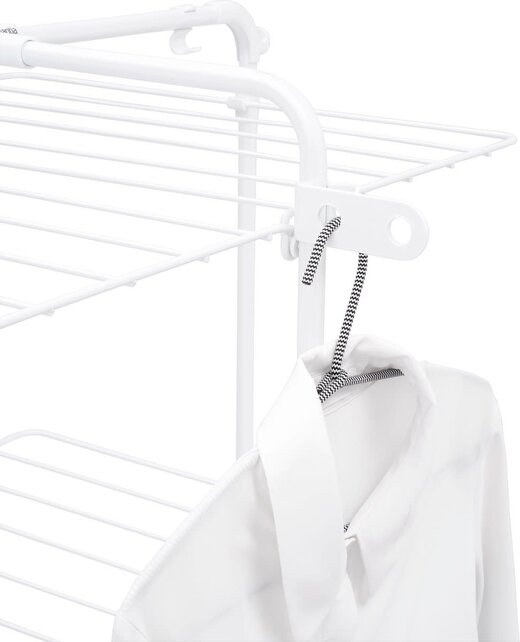 Brabantia Hang On Tower Drying Rack 30m – Foldable Clothes Airer with Wheels, 4 Levels, 25kg