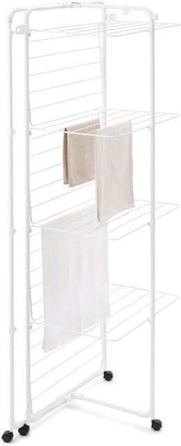 Brabantia Hang On Wäscheständer 30m – Klappbar mit Rollen, 4 Ebenen, 25kg Tragkraft