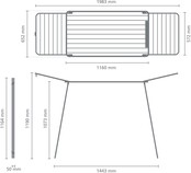 Brabantia Séchoir Pliable 22m Extra Haut Blanc