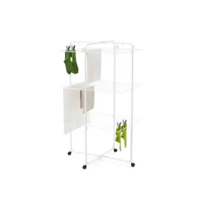 Séchoir Tour Pliable 23m Blanc