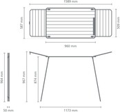 Brabantia Séchoir Pliable 18m Noir Mat