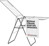 Brabantia HangOn Drying Rack 25m - Foldable Clothes Rack - Matt Black