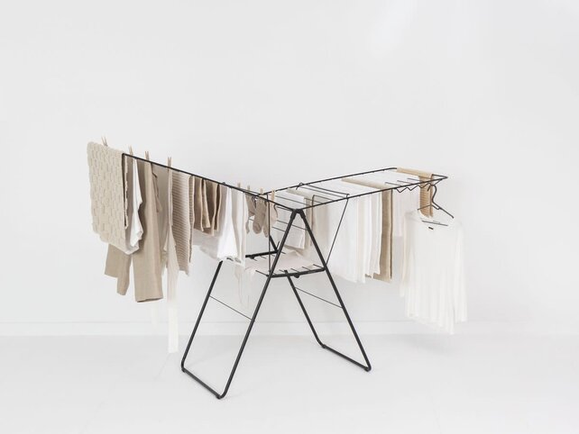Brabantia Foldable Clothes Airer 25m Matt Black