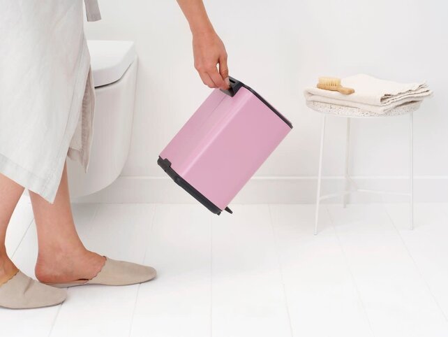 Brabantia Bo Treteimer 4L – Bad Mülleimer mit Soft Close, Lilac Pink