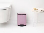 Brabantia Bo Poubelle à Pédale 4L – Salle de Bain Soft Close, Lilac Pink