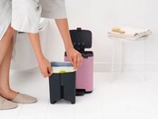 Brabantia Bo Poubelle à Pédale 4L – Salle de Bain Soft Close, Lilac Pink
