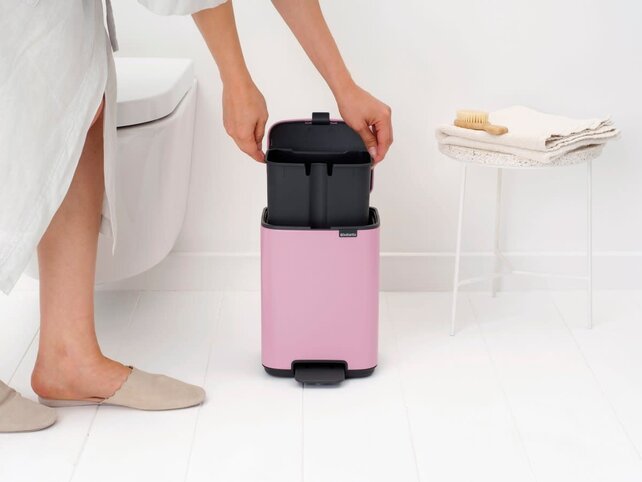 Brabantia Bo Poubelle à Pédale 4L – Salle de Bain Soft Close, Lilac Pink
