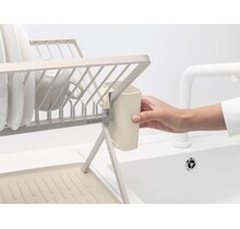 Brabantia SinkSide Inklapbaar Afdruiprek – Compact Droogrek met Lekbak, Soft Beige