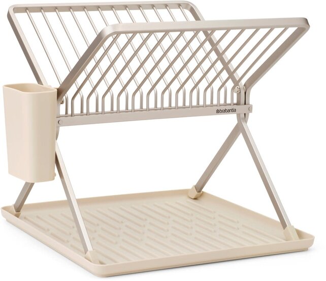 Brabantia SinkSide Dish Rack - Foldable - Compact - Soft Beige