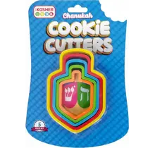 Kosher Cook Plastic Cookie Cutters - Dreidel  Set 5pc.