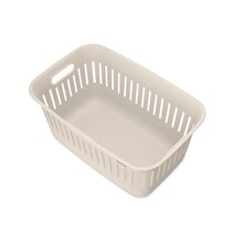 Laundry Basket 40L Beige Recycled Plastic