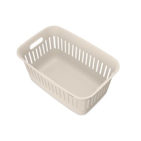 Laundry Basket 40L Beige Recycled Plastic