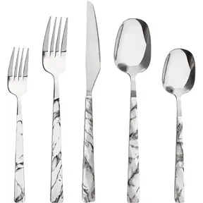 20pc Cutlery Set Marble Handle
