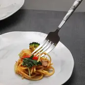 Holister 20pc Cutlery Set with Marble Look Handles – Stainless Steel Modern Flatware