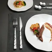 Holister 20-delige Bestekset met Marmerlook Handgrepen – RVS Modern Design