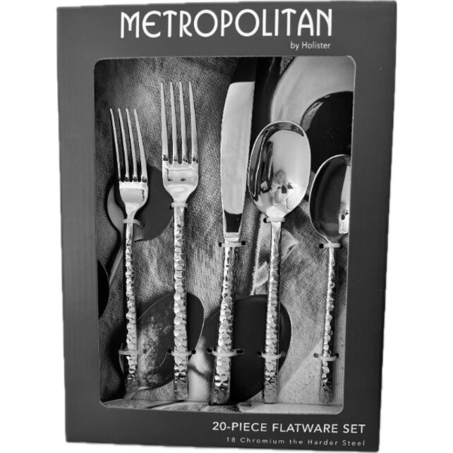 Metropolitan Gehamerde Bestekset 30-delig Zilver