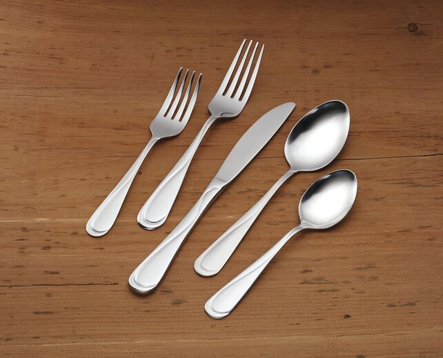 Hampton Forge Swirl 58pc Flatware Set – 18/0 Stainless Steel