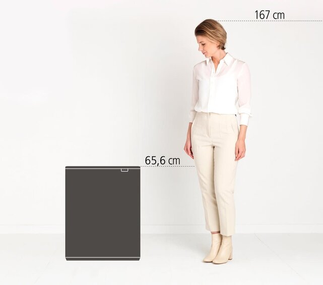 Brabantia Bo Touch Bin Waste Bin - 1 Compartment - 60 liters - Confident Grey