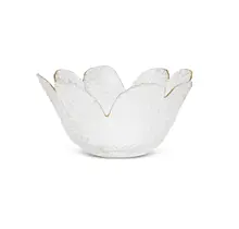 Vivience Blumenförmige Schale mit Goldrand – Elegante Servierschale