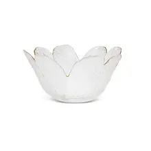 Flower Bowl with Gold Rim