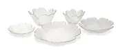 Vivience Flower Shaped Bowl with Gold Rim 14cm