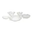 Vivience Vivience Flower Shaped Bowl with Gold Rim 12.7cm