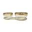Vivience Vivience 2er Relish Schalen auf Tablett mit Golddekor – Elegante Servierschalen für Dips und Snacks