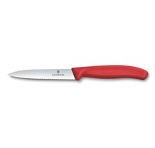 Victorinox Swiss Classic Serrated Paring Knife 10 cm – Pointed Tip Kitchen Knife for Fruit & Vegetables