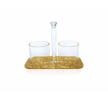 Brilliant  Acrylic Cup Holder with Gold Stand