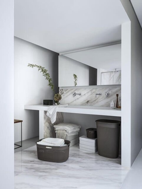 Curver Filo Laundry Box Black 55L 44 x 35 x h61cm