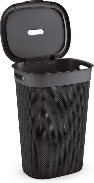 Curver Filo Laundry Box Black 55L 44 x 35 x h61cm